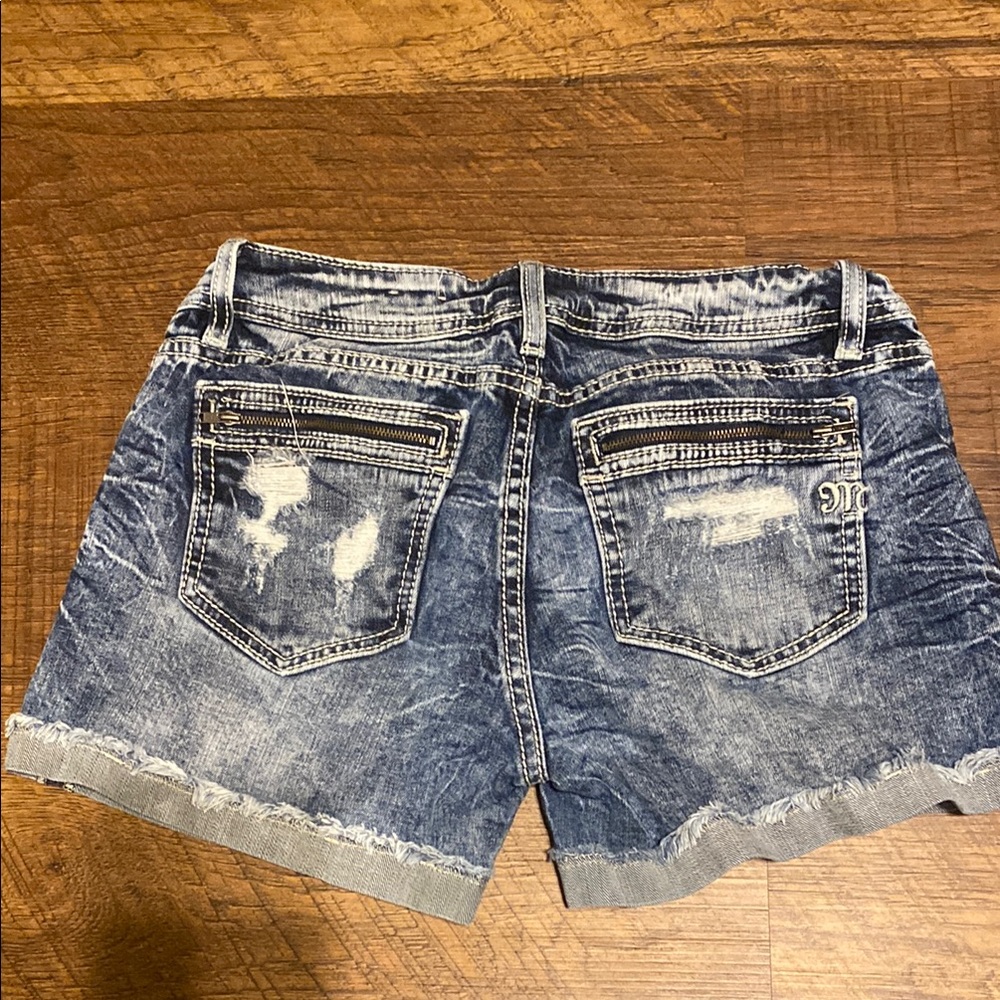 Distressed Denim Shorts
